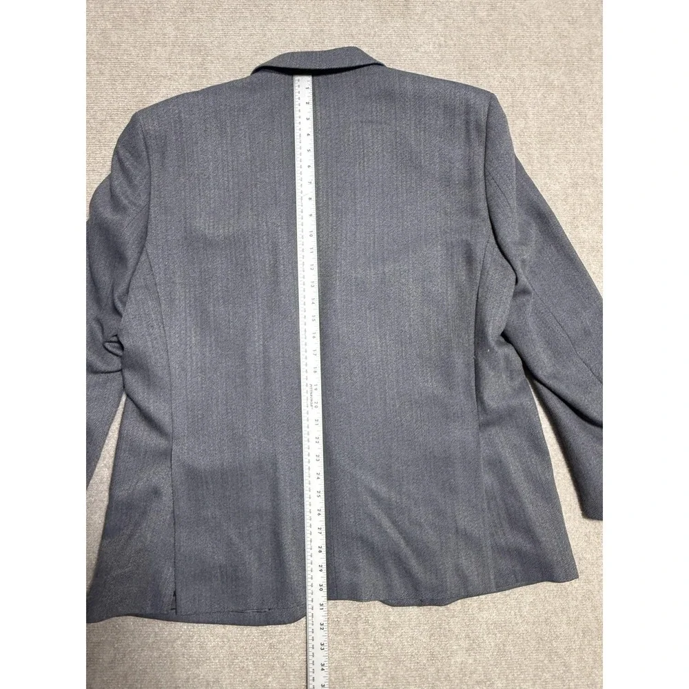 Awearness Kenneth Cole Blazer Mens 48R Gray‎ Classic Fit Herringbone Wool Blend